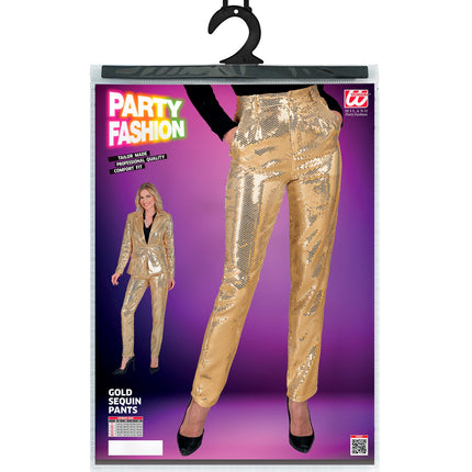 Widmann SRL Paillettenbroek dames Mara goud