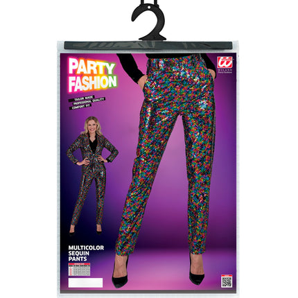 Widmann SRL Paillettenbroek dames Mara  meerkleurig