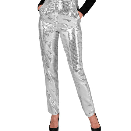 Widmann SRL Paillettenbroek dames Mara zilver