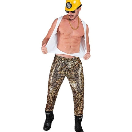 Widmann SRL Paillettenbroek heren luipaard