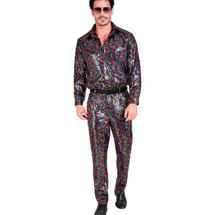 Widmann SRL Paillettenbroek heren meerkleurig