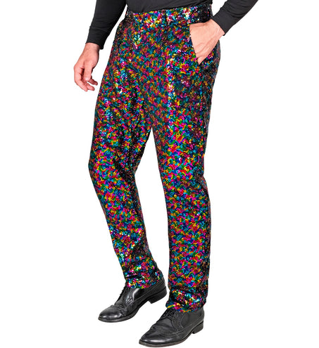 Widmann SRL Paillettenbroek heren meerkleurig