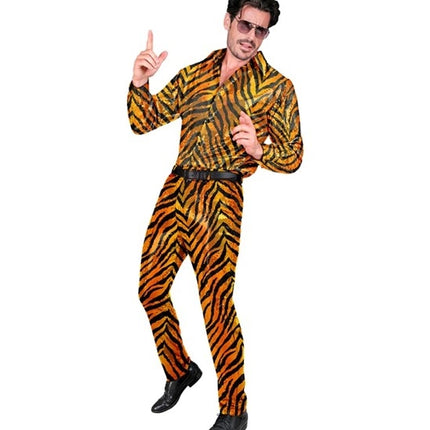 Widmann SRL Paillettenbroek heren tijger