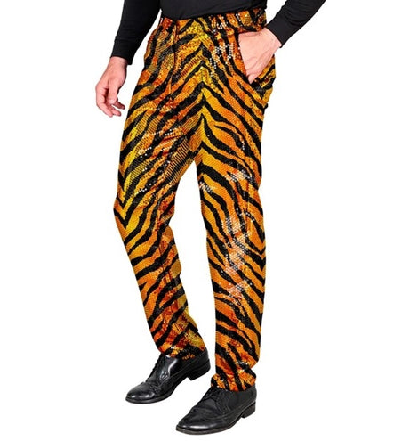 Widmann SRL Paillettenbroek heren tijger