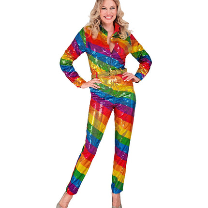 Widmann SRL Paillettenbroek Mara regenboog