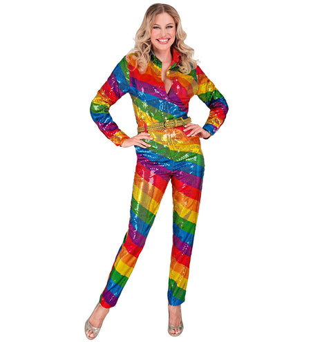 Widmann SRL Paillettenbroek Mara regenboog