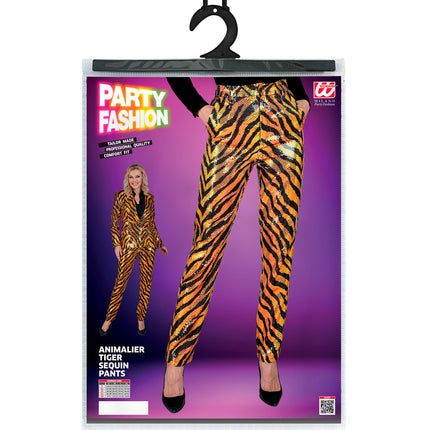 Widmann SRL Paillettenbroek Mara zebra gold