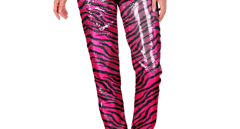 Widmann SRL Paillettenbroek Mara zebra pink