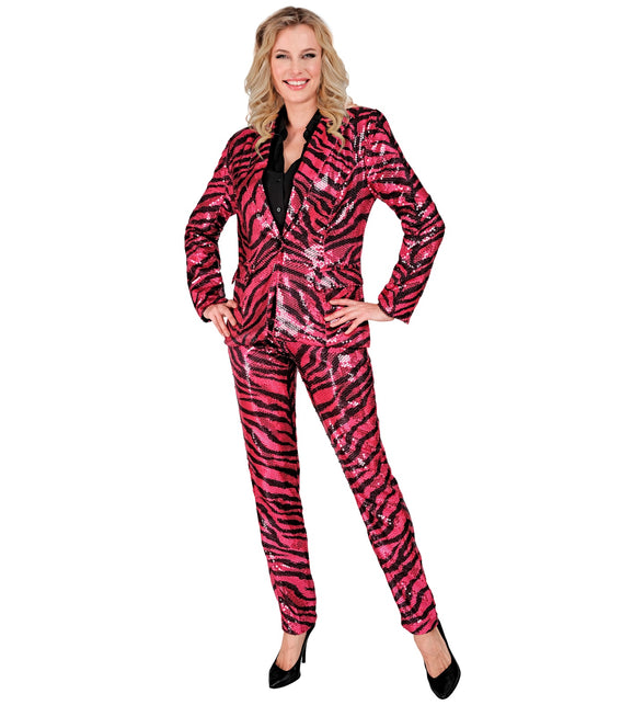 Widmann SRL Paillettenbroek Mara zebra pink