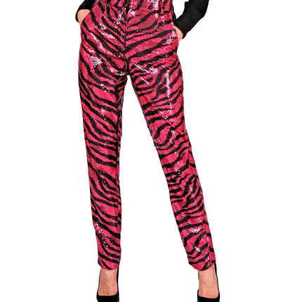 Widmann SRL Paillettenbroek Mara zebra pink