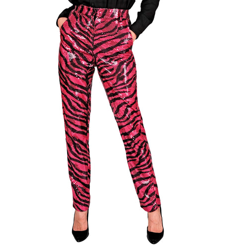 Widmann SRL Paillettenbroek Mara zebra pink