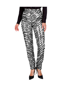 Widmann SRL Paillettenbroek Mara zebra silver