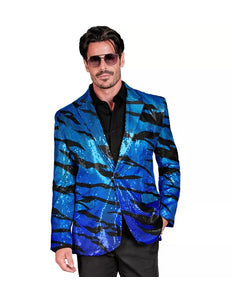 Widmann SRL Paillettencolbert blauwe golven