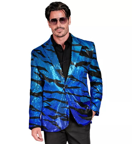 Widmann SRL Paillettencolbert blauwe golven