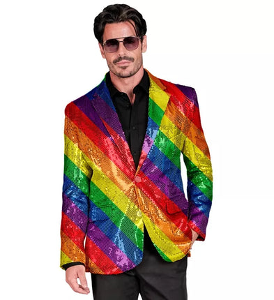 Widmann SRL Paillettencolbert regenboog