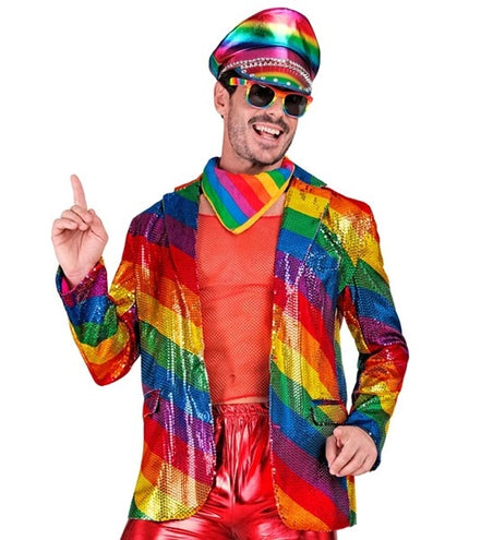 Widmann SRL Paillettencolbert regenboog