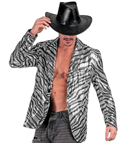 Widmann SRL Paillettencolbert zebra