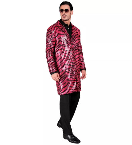 Widmann SRL Paillettenjas dierenprint roze