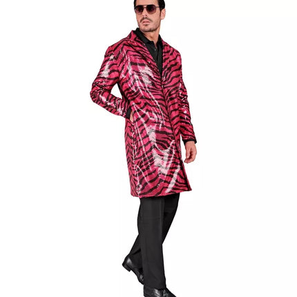 Widmann SRL Paillettenjas dierenprint roze