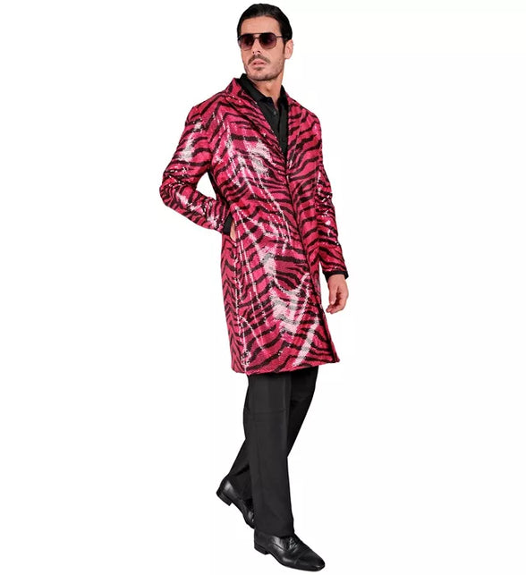 Widmann SRL Paillettenjas dierenprint roze