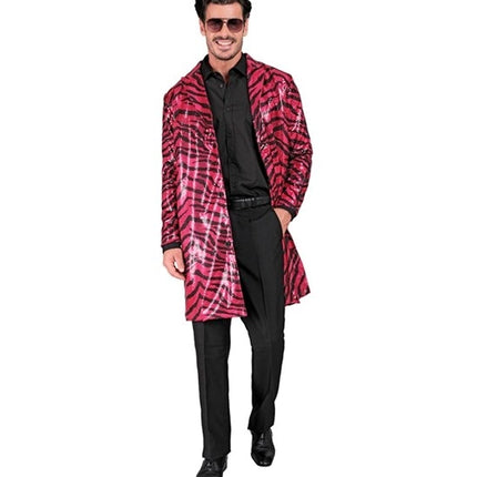 Widmann SRL Paillettenjas dierenprint roze