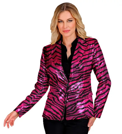 Widmann SRL Paillettenjas in dierenprint roze