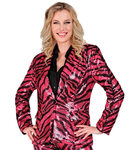 Widmann SRL Paillettenjas in dierenprint roze