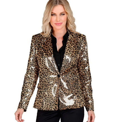 Widmann SRL Paillettenjas luipaard