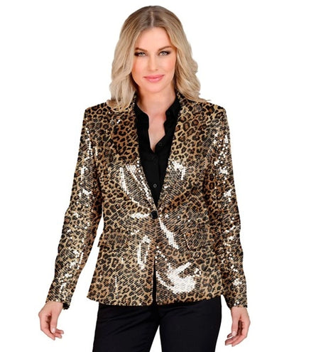 Widmann SRL Paillettenjas luipaard