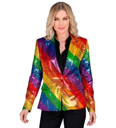 Widmann SRL Paillettenjas regenboog