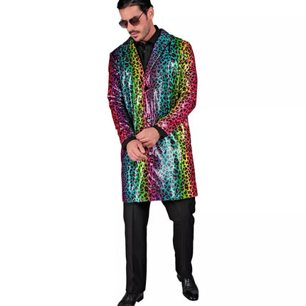 Widmann SRL Paillettenjas regenboog luipaard