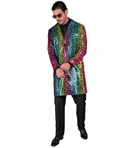 Widmann SRL Paillettenjas regenboog luipaard