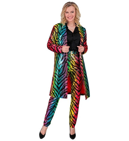 Widmann SRL Paillettenjas tijger regenboog