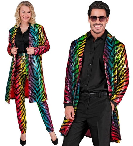 Widmann SRL Paillettenjas tijger regenboog