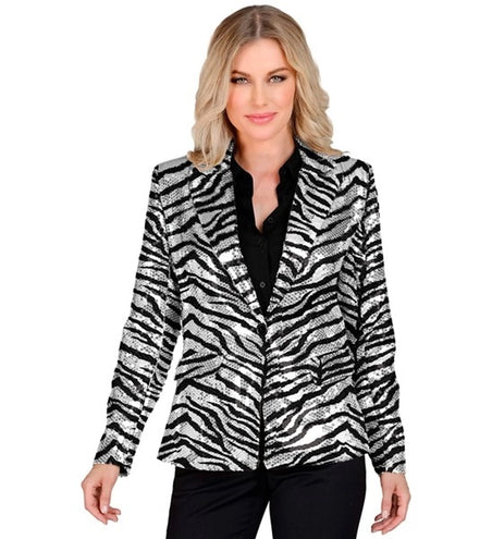 Widmann SRL Paillettenjas zebra