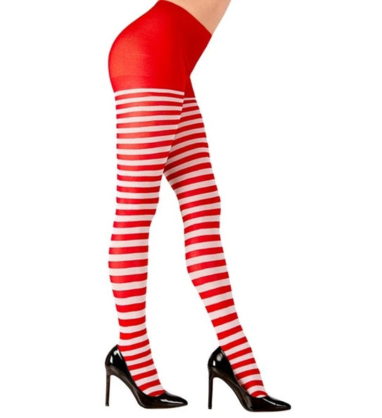 Widmann SRL Panty gestreept rood / wit one size Elf