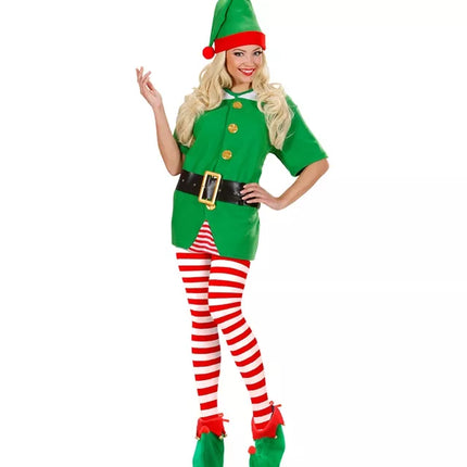 Widmann SRL Panty gestreept rood / wit one size Elf