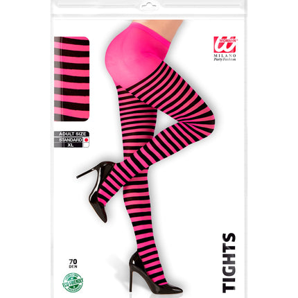 Widmann SRL Panty gestreept roze zwart