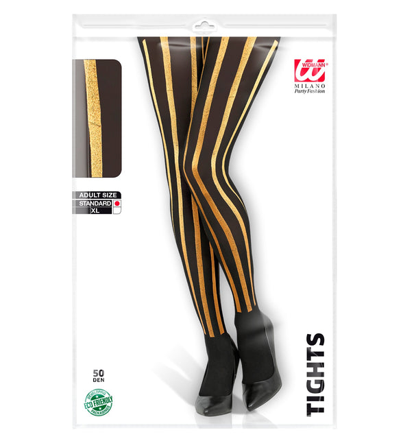 Widmann SRL Panty gestreept zwart goud