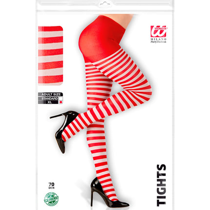 Widmann SRL Panty rood wit gestreept Pipi