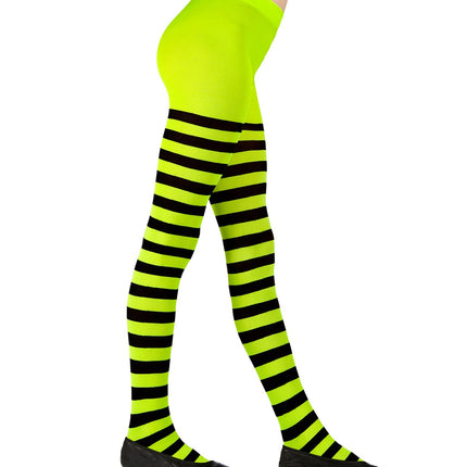 Widmann SRL Panty zwart groen gestreept kinderen