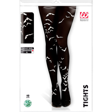 Widmann SRL panty zwart met vleermuizen xl