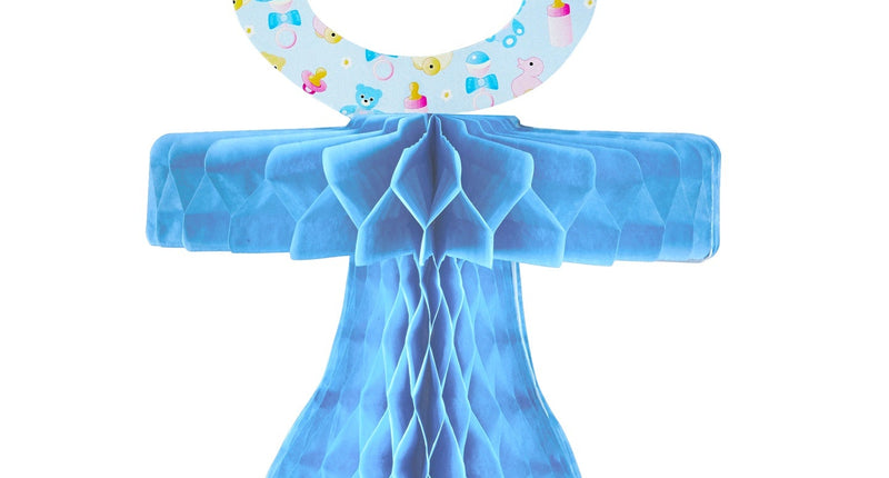 Widmann SRL Papieren blauwe fopspeen voor Baby shower