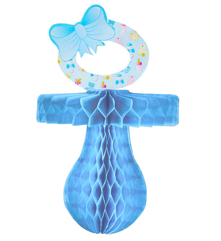 Widmann SRL Papieren blauwe fopspeen voor Baby shower