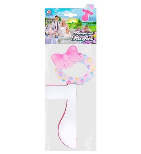 Widmann SRL Papieren roze fopspeen voor Baby shower