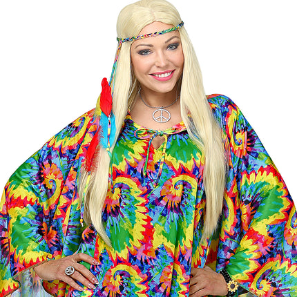 Widmann SRL Parel armband hippie met bloem