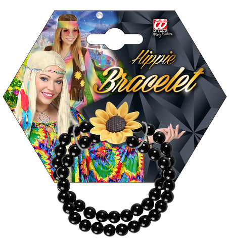 Widmann SRL Parel armband hippie met bloem