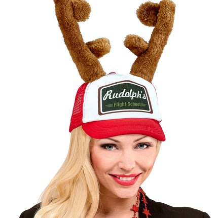 Widmann SRL Pet met rendierhoorntjes kerst