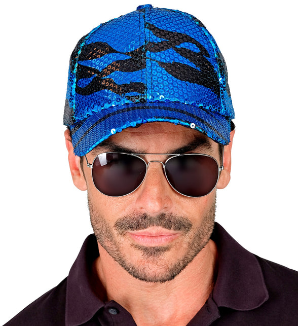 Widmann SRL Pet pailletten blauwe golf