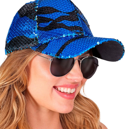 Widmann SRL Pet pailletten blauwe golf